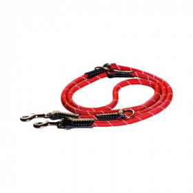Rogz Повод с възможност за водене на две кучета в червен цвят Multi-Purpose Lead с ширина на ремъка 12 мм и дължина 2 м